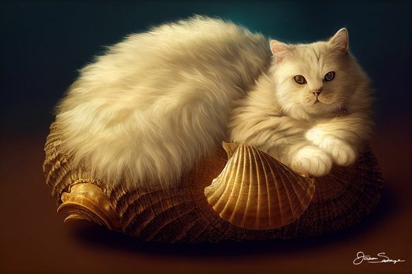 cat in a shell